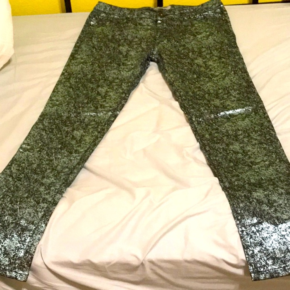 Emperial metallic skinny jeans